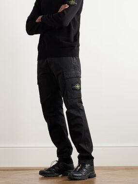 Stone Island Tapered Stretch-Cotton Cargo Trousers